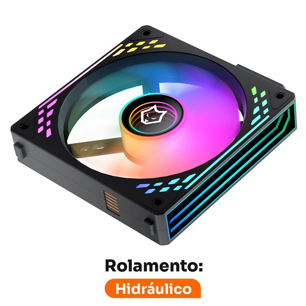 Ventoinha Gamer Husky Arctic Magnetic, Rolamento Hidráulico, 120mm, ARGB 5V 3-Pin - HCF400MAG Ventoinha Gamer Husky Arctic Magnetic, Rolamento Hidráulico, 120mm, ARGB 5V 3-Pin - HCF400MAG