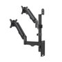 Suporte de Parede Articulado para 2 Monitores de 17" a 32" Ergofirst, Ajuste com Pistão a Gás, Preto - G16-124
