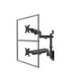 Suporte de Parede Articulado para 2 Monitores de 17" a 32" Ergofirst, Ajuste com Pistão a Gás, Preto - G16-124