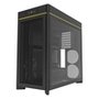 Gabinete Gamer Montech HS01, Mid-Tower, ATX, Vidro Temperado, Sem FANs, Preto - HS01BK