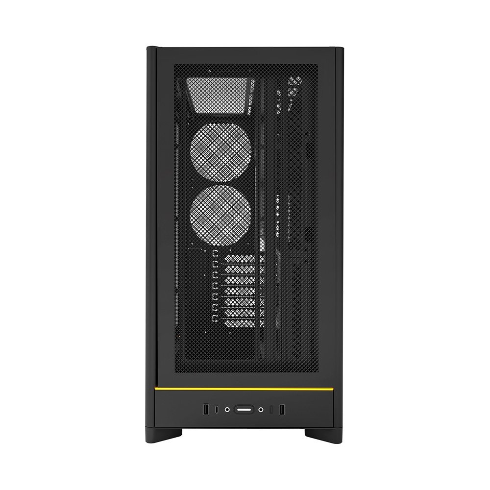 Gabinete Gamer Montech HS01, Mid-Tower, ATX, Vidro Temperado, Sem FANs, Preto - HS01BK Gabinete Gamer Montech HS01, Mid-Tower, ATX, Vidro Temperado, Sem FANs, Preto - HS01BK