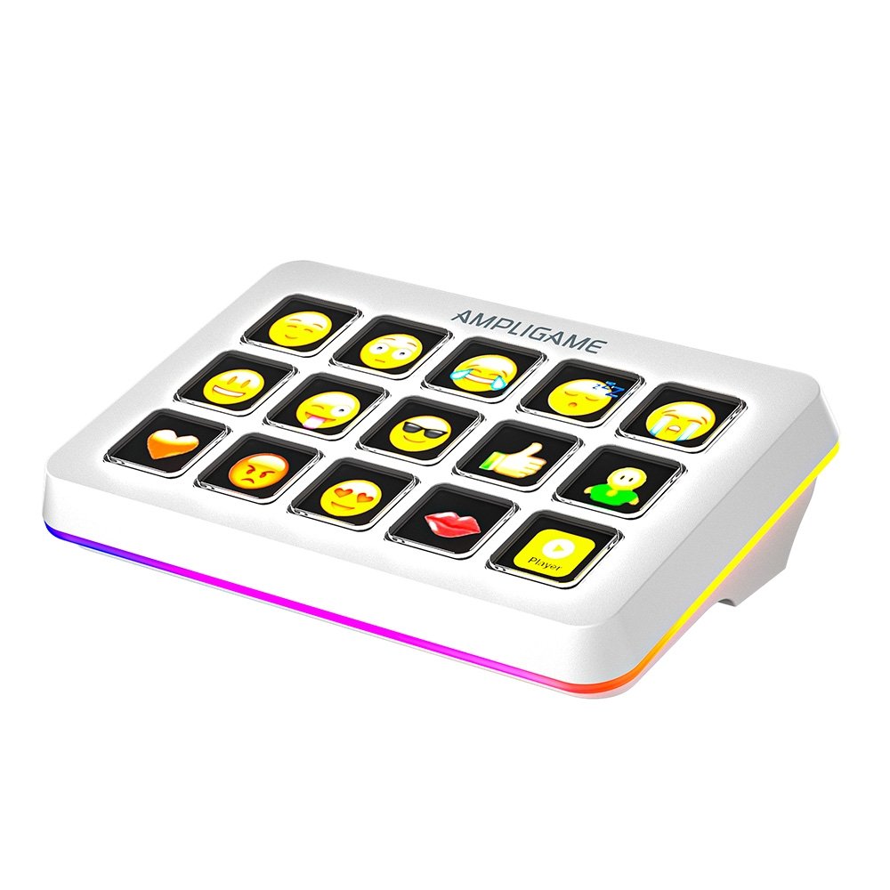 AMPLIGAME D6 ストリームコントローラー Controlador Streamer FIFINE D6 15 Teclas | KaBuM!