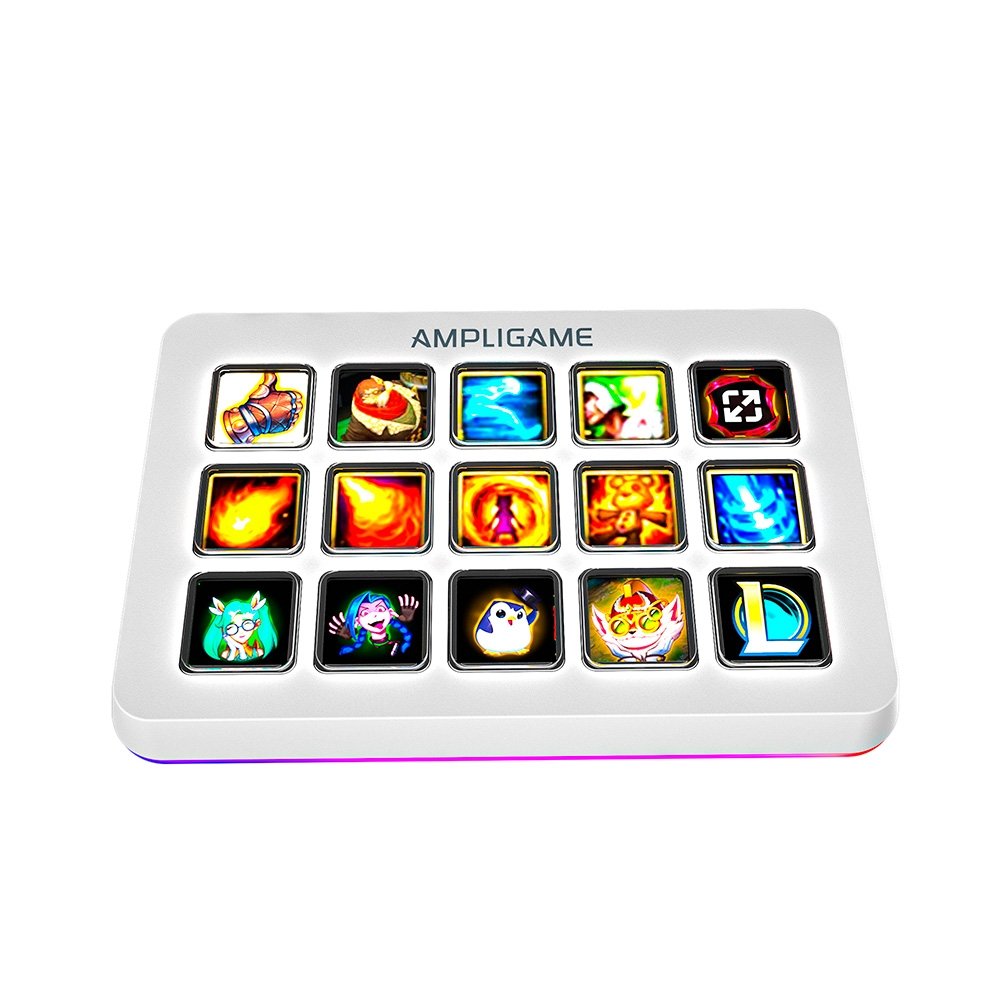 AMPLIGAME D6 ストリームコントローラー Controlador Streamer FIFINE D6 15 Teclas | KaBuM!