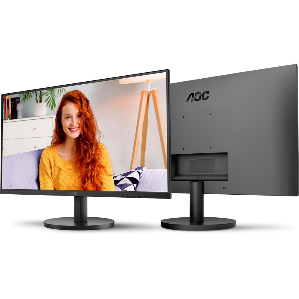 Monitor Profissional AOC 27", 4K, IPS, Adaptive-Sync, HDR 10, Flicker Free, Low Blue Mode, Som Embutido - U27B3A