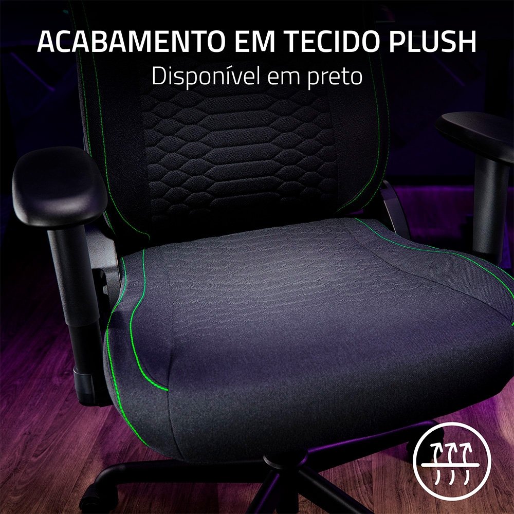 Cadeira Gamer Razer Iskur V2 X, Até 136Kg, Reclinável, Almofada, Cilindro de Gás Classe 4, Tecido, Preta - RZ38-05310100-R3UA Cadeira Gamer Razer Iskur V2 X, Até 136Kg, Reclinável, Almofada, Cilindro de Gás Classe 4, Tecido, Preta - RZ38-05310100-R3UA