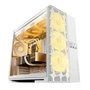 Gabinete Gamer Geometric Future Model 5 Nvidia Style, Mid Tower, ATX, Lateral em Vidro Temperado, Sem FANs, Branco - GEO-M5V-W