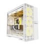 Gabinete Gamer Geometric Future Model 5 Nvidia Style, Mid Tower, ATX, Lateral em Vidro Temperado, Sem FANs, Branco - GEO-M5V-W
