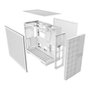 Gabinete Gamer Geometric Future Model 5 Nvidia Style, Mid Tower, ATX, Lateral em Vidro Temperado, Sem FANs, Branco - GEO-M5V-W