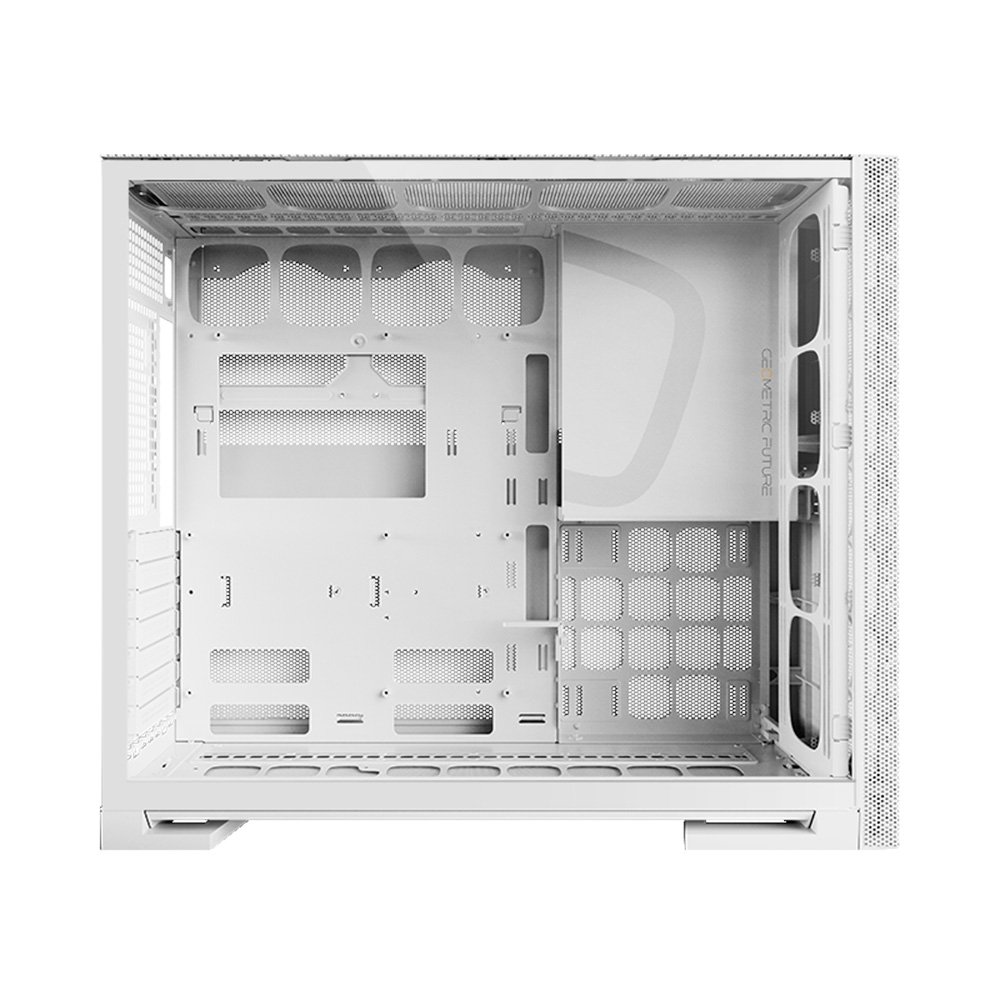 Gabinete Gamer Geometric Future Model 5 Vent, Mid Tower, ARGB, ATX, Lateral em Vidro, Mesh Frontal, com 5 Fans, Branco - GEO-M5VF-W