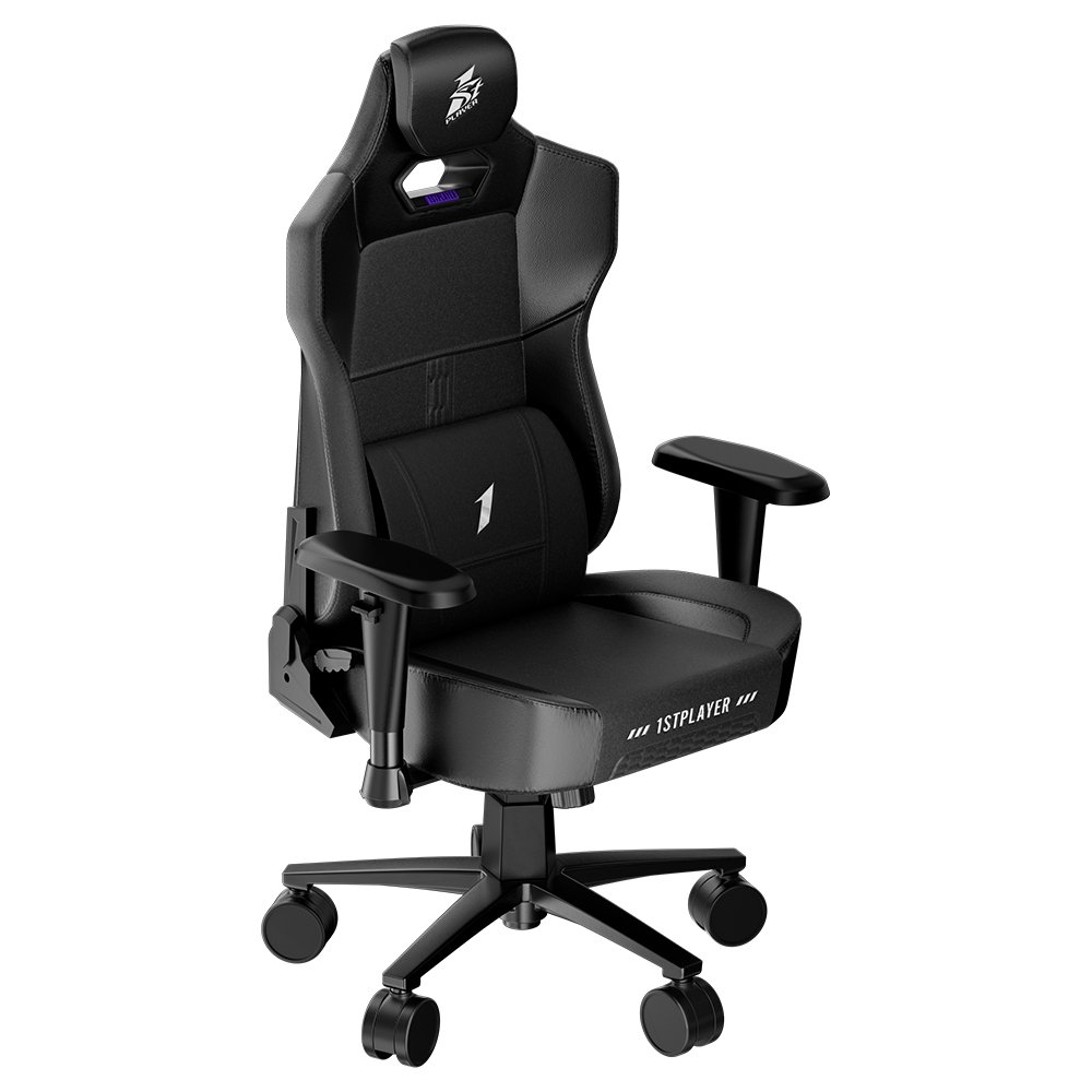 Cadeira Gamer 1STPLAYER k3, Até 140kg, Reclinável, com Almofadas, Material PU, Preta - K3-FC-BK - view 7