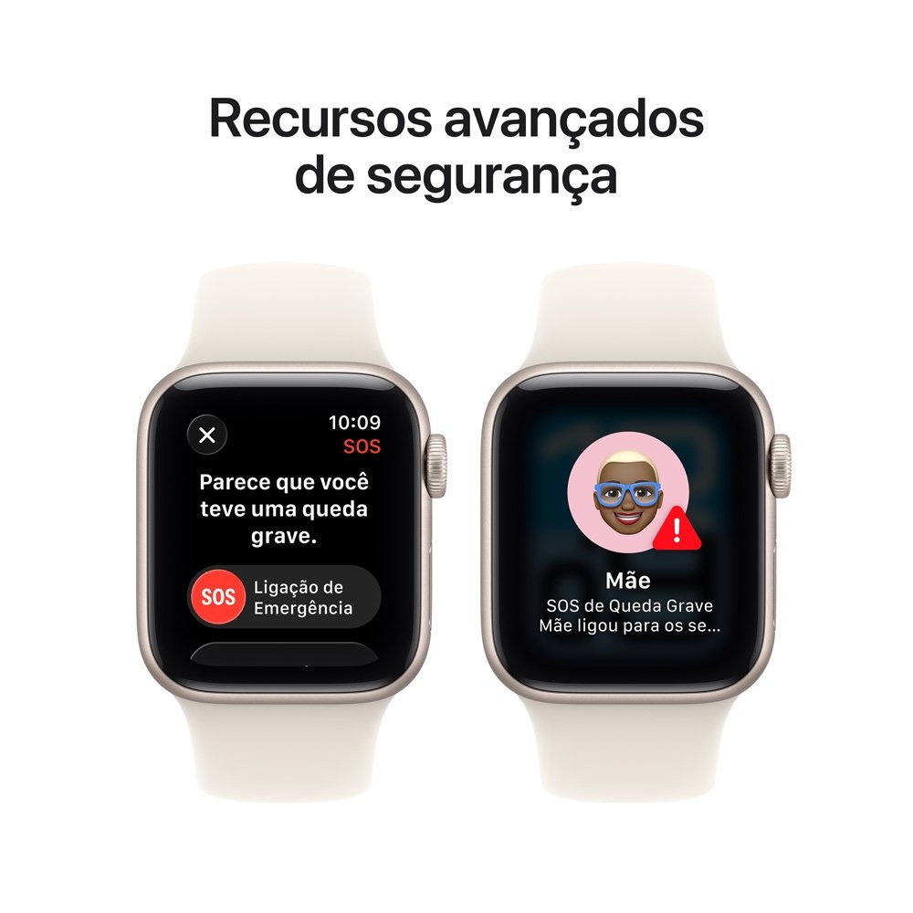 Apple Watch SE 3 GPS, Caixa Estelar de Alumínio de 44 mm, Pulseira Esportiva Estelar, Tamanho M/G - MEHJ4AM/A