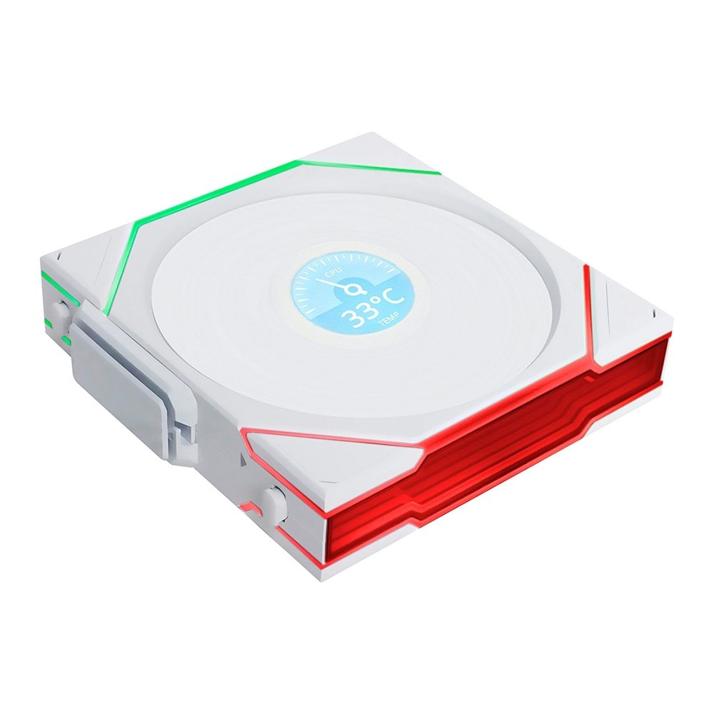 Ventoinha Lian Li UNI FAN TL LCD, 120mm, ARGB, Reverse Blade, Branca - 12RTLLCD1W1W