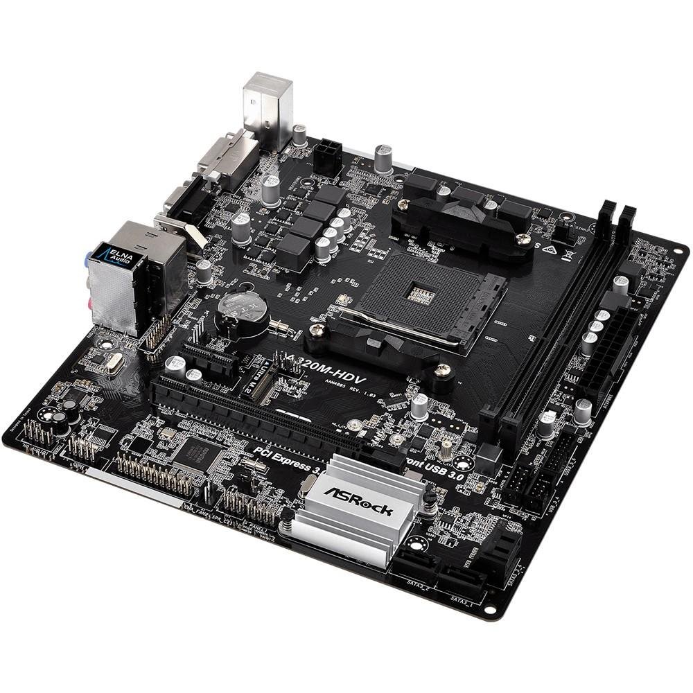Placa-Mãe ASRock p/ AMD AM4 A320M-HDV DDR4 Placa-Mãe ASRock p/ AMD AM4 A320M-HDV DDR4