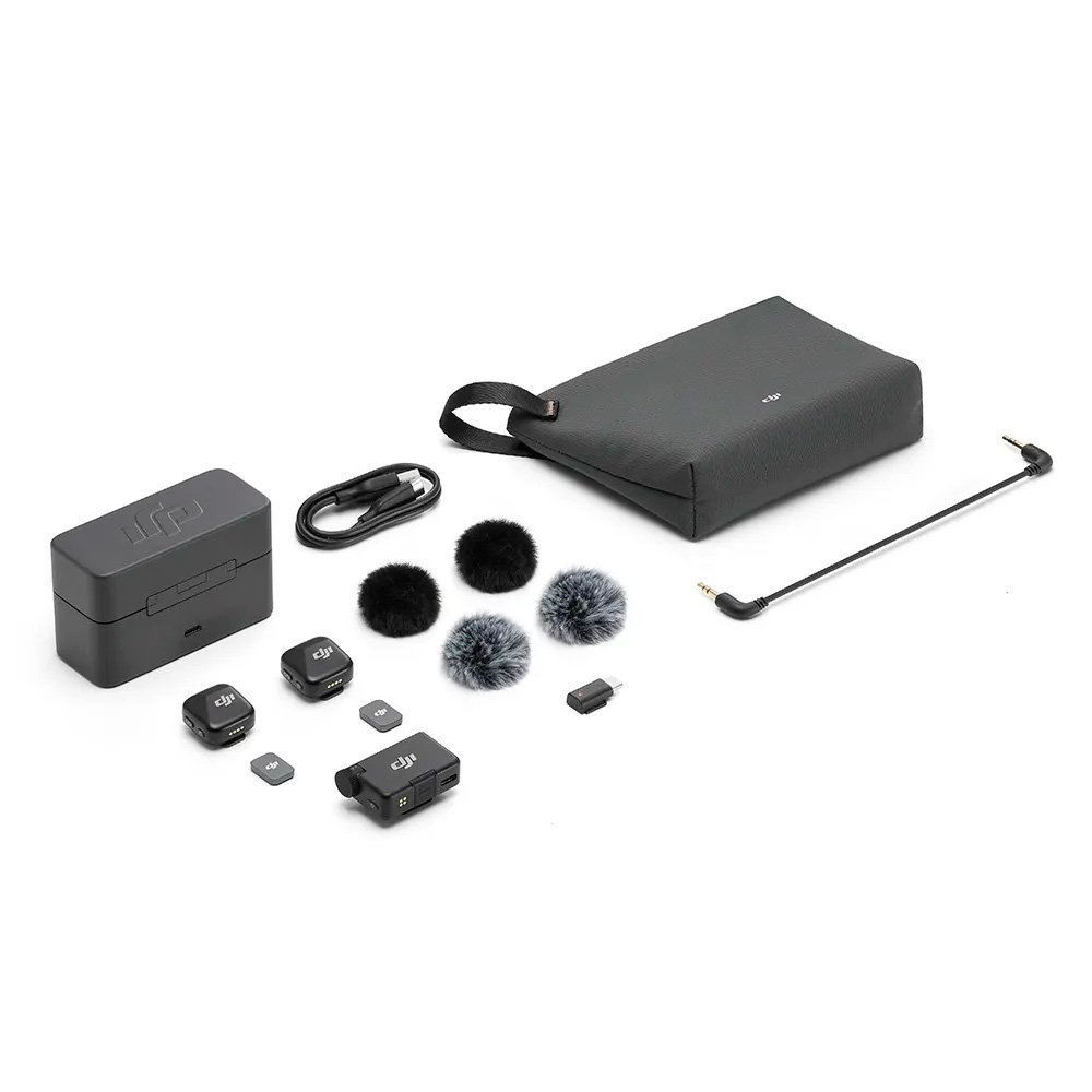 Microfone DJI Mic Mini (2 TX Microfone + 1 RX Receptor + 1 Case de carregamento) B - DJI126
