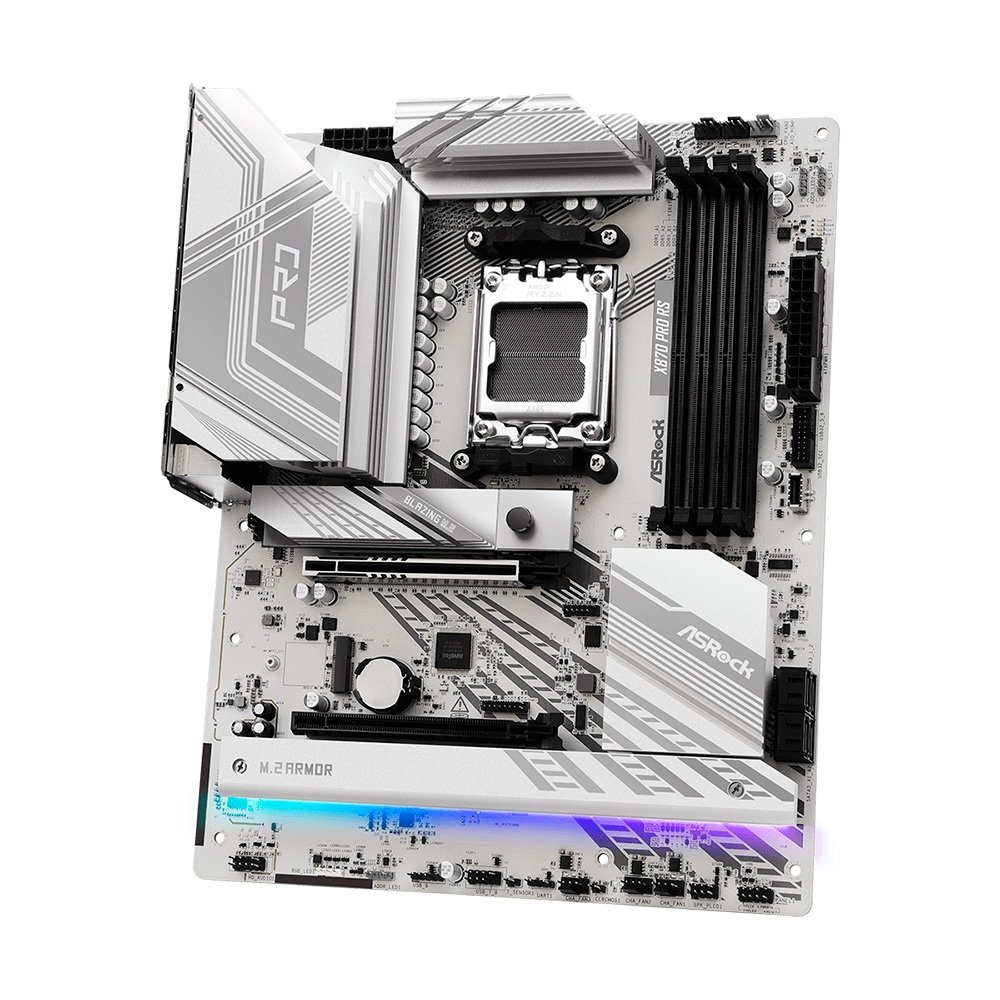 Placa-Mãe ASRock X870 Pro RS, Ryzen AM5 X870, ATX, DDR5 - 90-MXBPZ0-A0UAYZ Placa-Mãe ASRock X870 Pro RS, Ryzen AM5 X870, ATX, DDR5 - 90-MXBPZ0-A0UAYZ