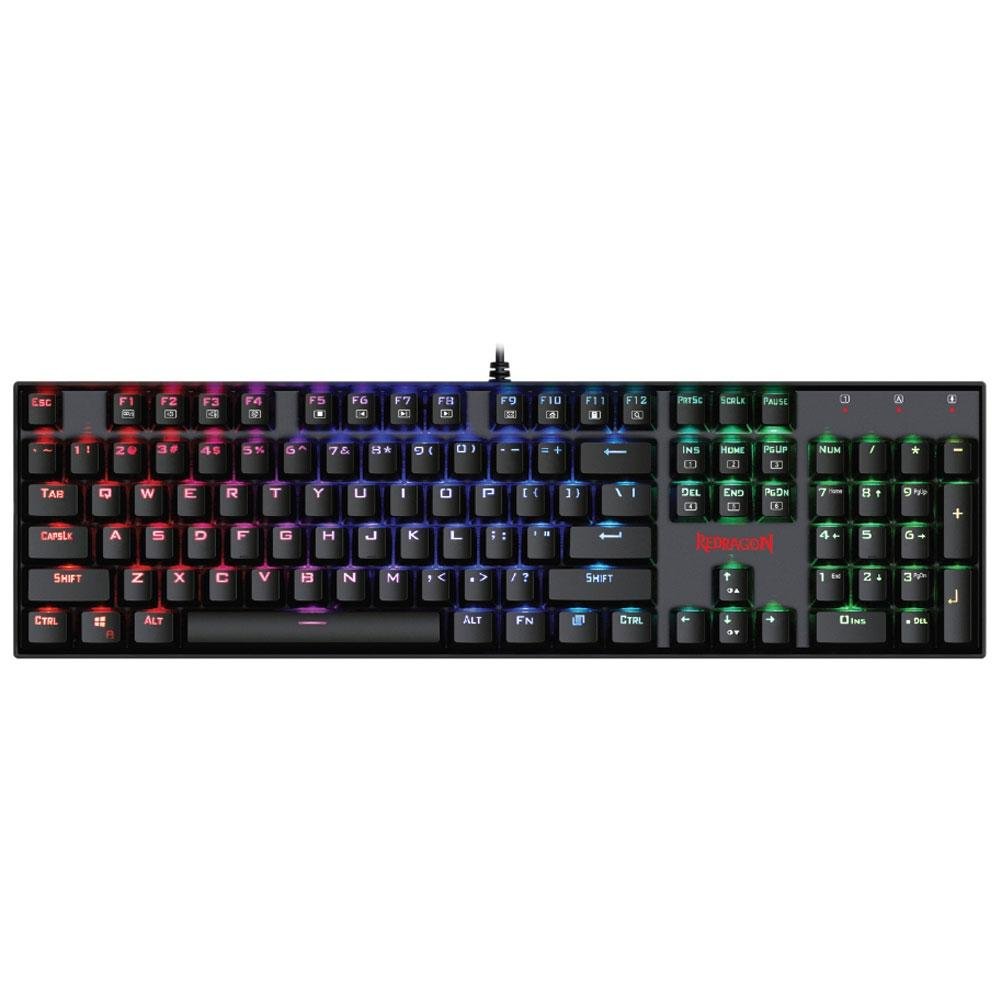 Teclado Mecânico Gamer Redragon Mitra, RGB, Switch Outemu Brown, ABNT2, Preto - K551RGB-1 (PT-BROWN)