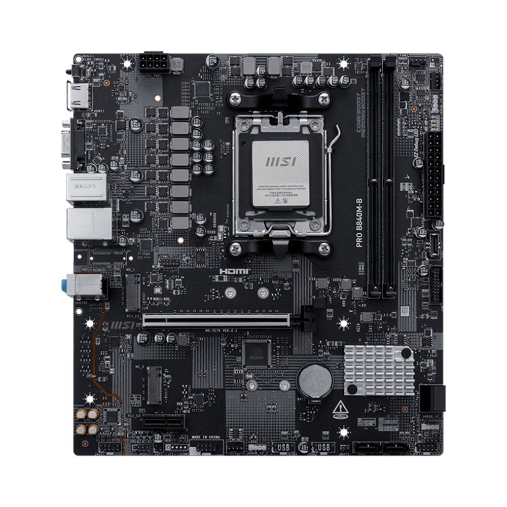 Placa-Mãe MSI PRO B840M-B, AMD B840, DDR5, Preto - PRO B840M-B