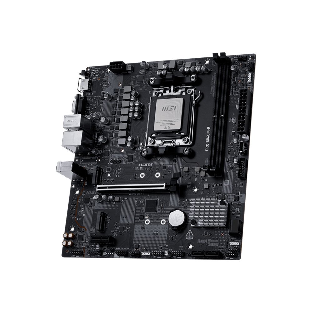 Placa-Mãe MSI PRO B840M-B, AMD B840, DDR5, Preto - PRO B840M-B