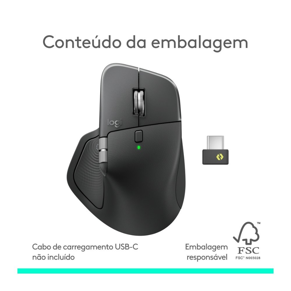 Mouse Sem Fio Logitech MX Master 4 | KaBuM!