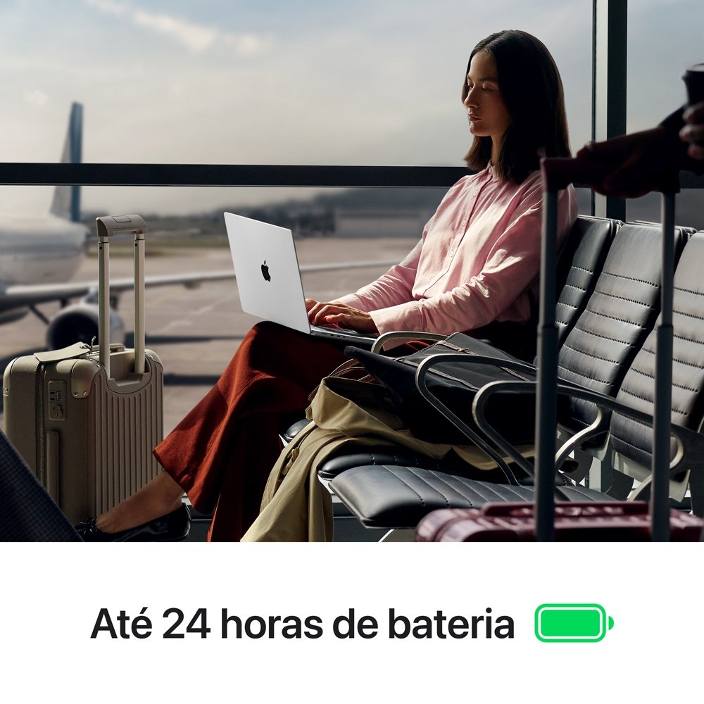 MacBook Pro de 14", M5, CPU de 10 núcleos, GPU de 10 núcleos, 24GB RAM, SSD 1TB, Preto-Espacial - MDE34BZ/A