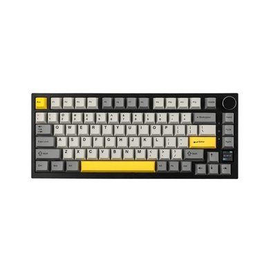 Teclado Sem Fio Mecânico Gamer AJAZZ AK820 Pro, Gasket Mount, Tela TFT, RGB, Tri-Mode, Switch Gift, Amarelo - Ajazz-AK820-Pro-GY-gift