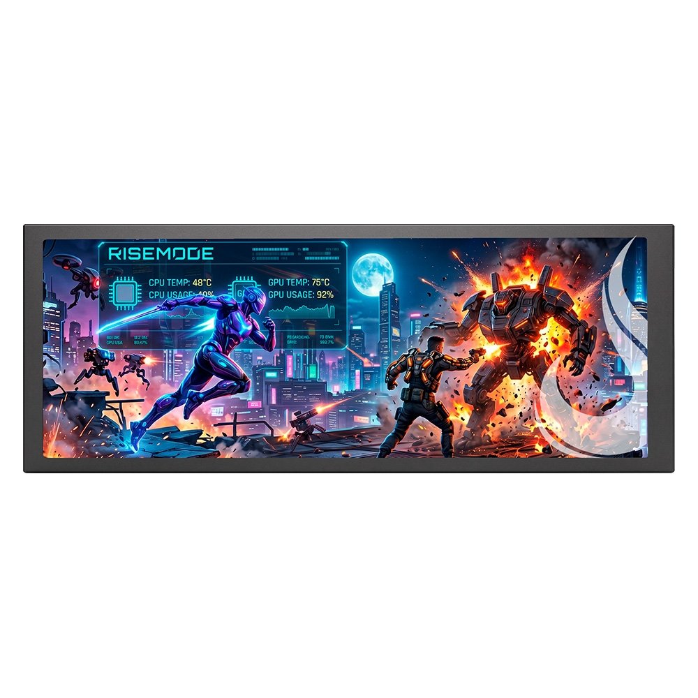 Tela Secundaria Gamer Smart Screen Support Rise Mode, 9.2" IPS, USB-C, Preto - RM-SCP-B