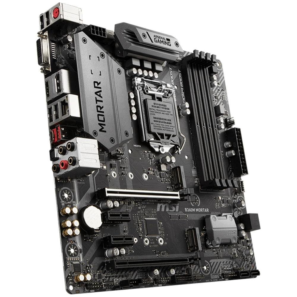 Placa-Mãe MSI p/ Intel LGA 1151 mATX B360M MORTAR