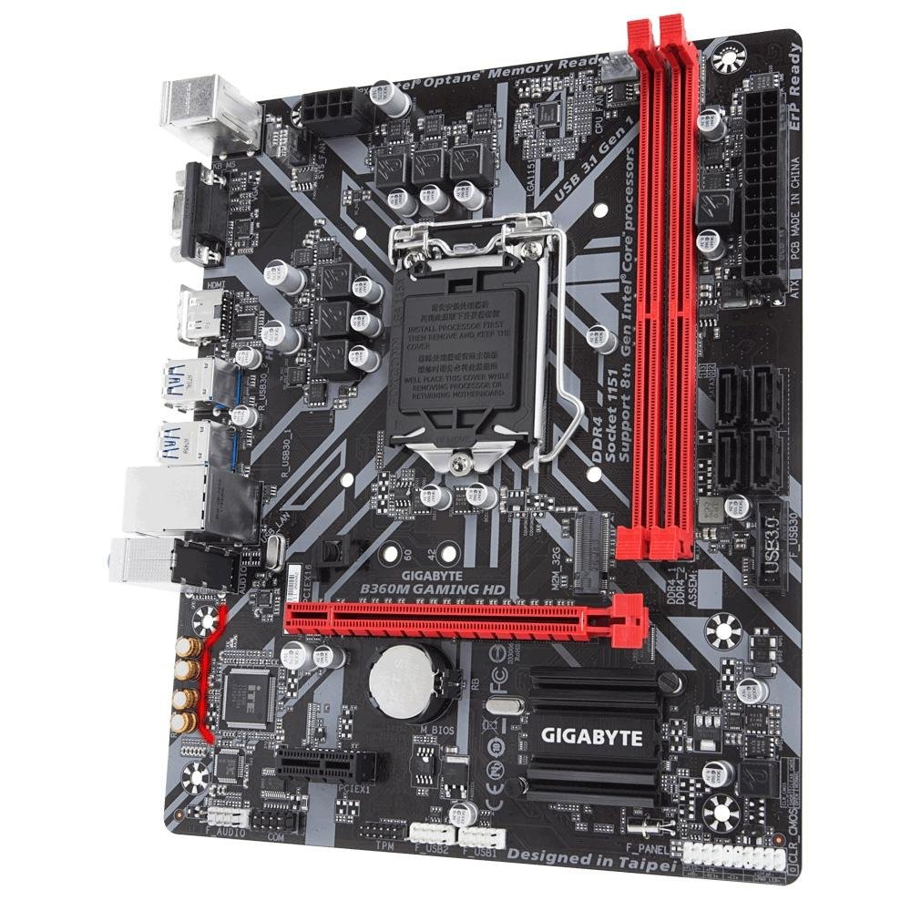Placa-Mãe Gigabyte B360M Gaming HD, Intel LGA 1151, mATX, DDR4