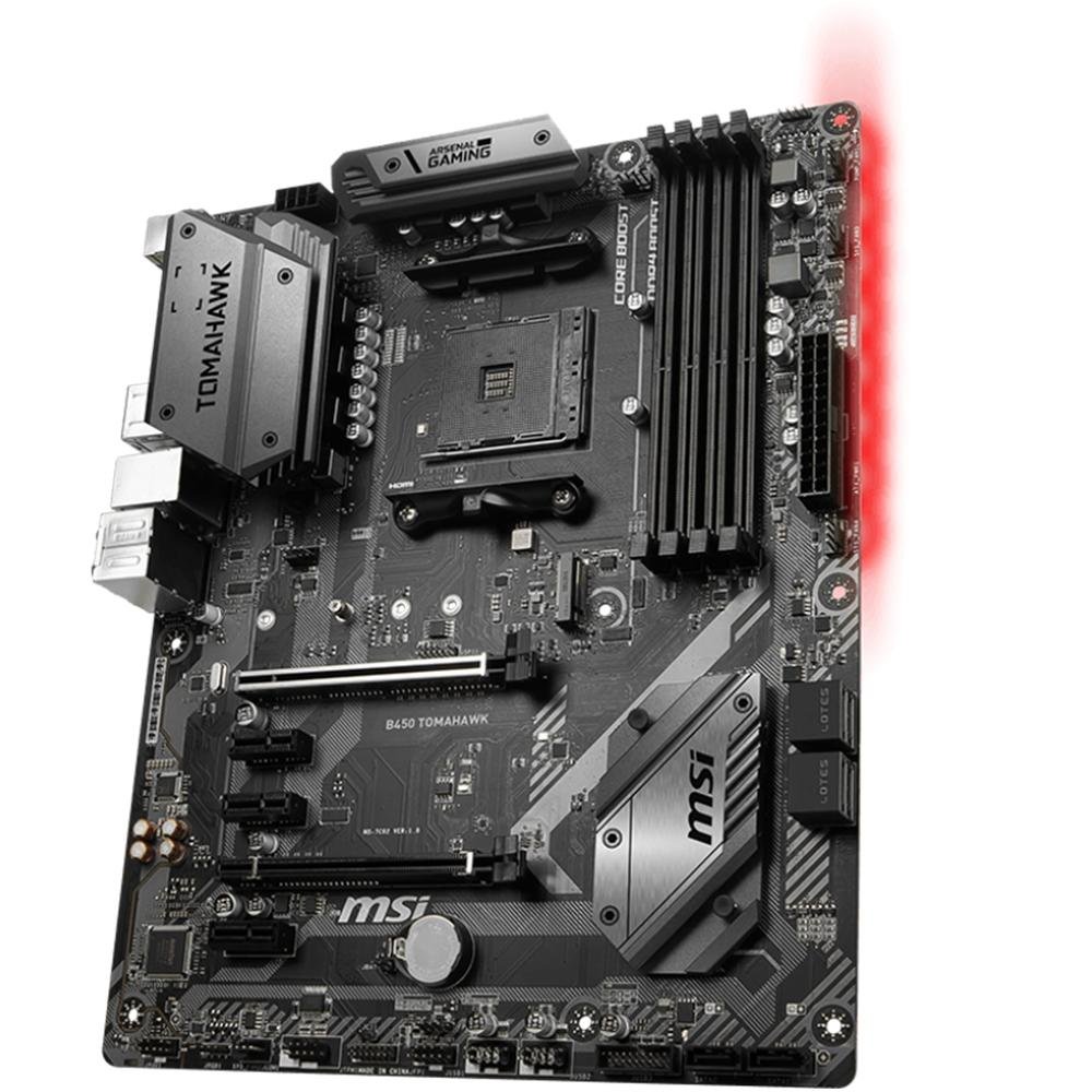Placa-Mãe MSI B450 Tomahawk, AMD AM4, ATX, DDR4 Placa-Mãe MSI B450 Tomahawk, AMD AM4, ATX, DDR4