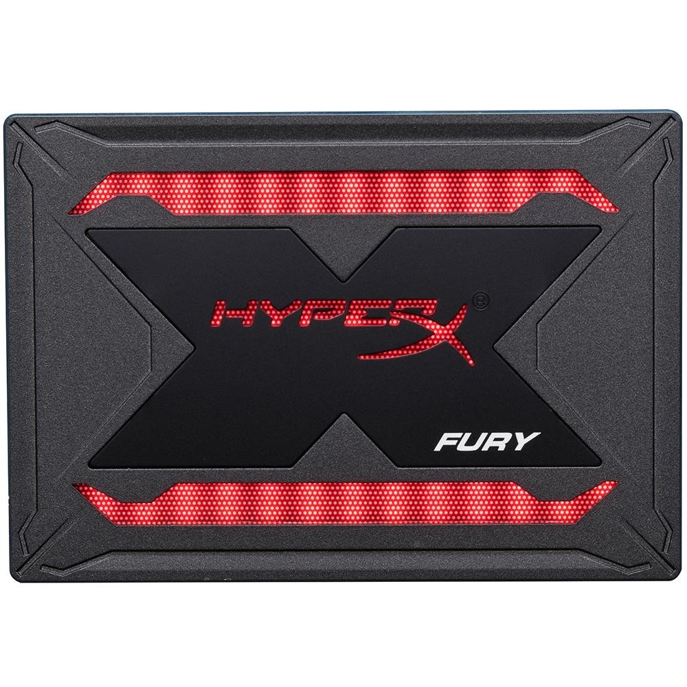 SSD HyperX Fury RGB, 480GB, SATA, Leitura 550MB/s, Gravação 480MB/s - SHFR200/480G SSD HyperX Fury RGB, 480GB, SATA, Leitura 550MB/s, Gravação 480MB/s - SHFR200/480G