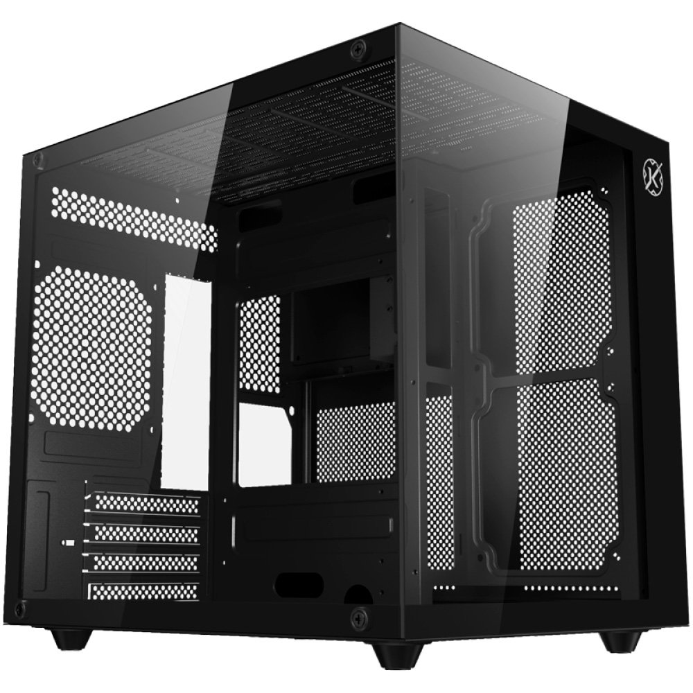 Gabinete Gamer Kalkan Midgard Lite, M-ATX, Frontal e Lateral em Vidro Temperado, Sem Fans, Preto - KLK00090