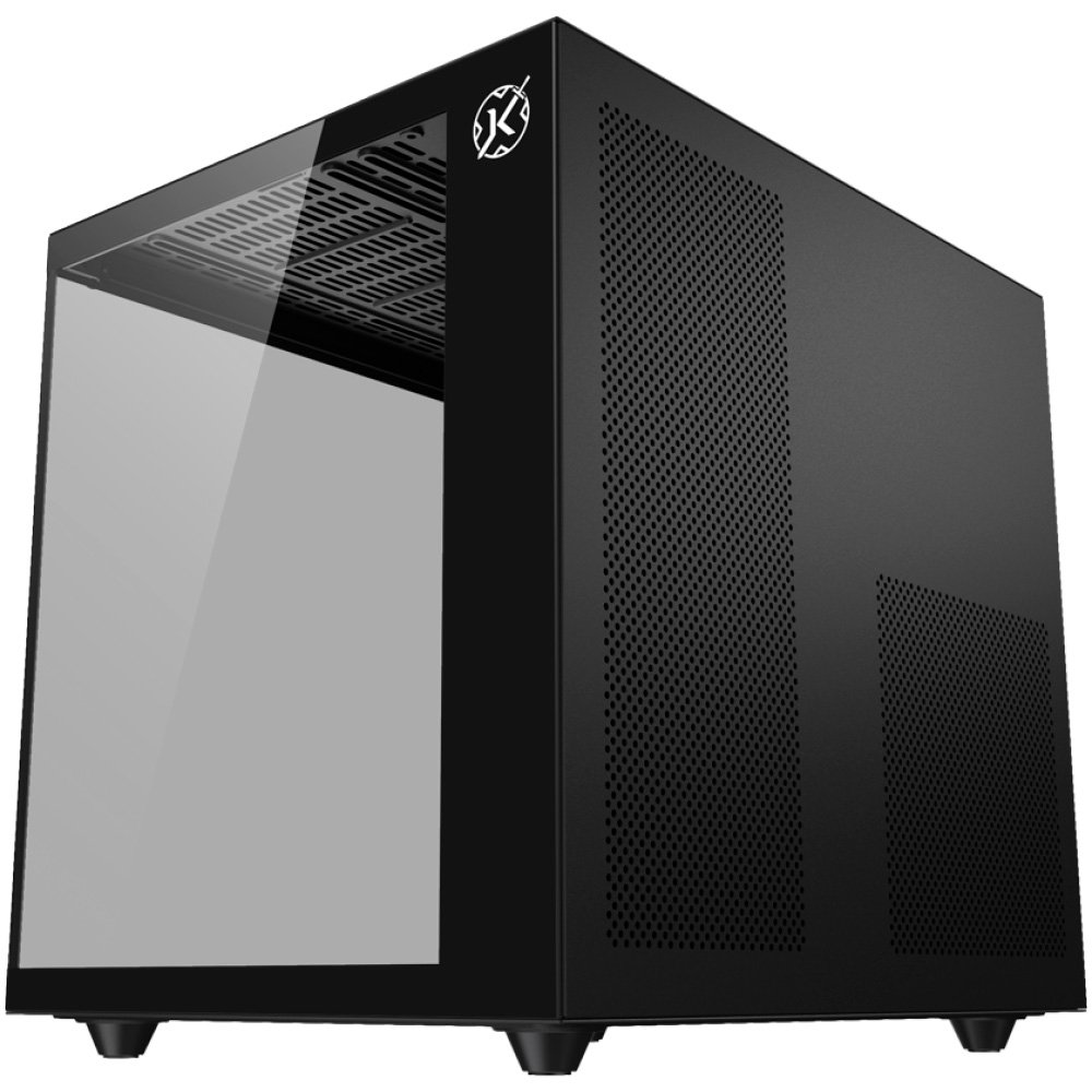 Gabinete Gamer Kalkan Midgard Lite, M-ATX, Frontal e Lateral em Vidro Temperado, Sem Fans, Preto - KLK00090