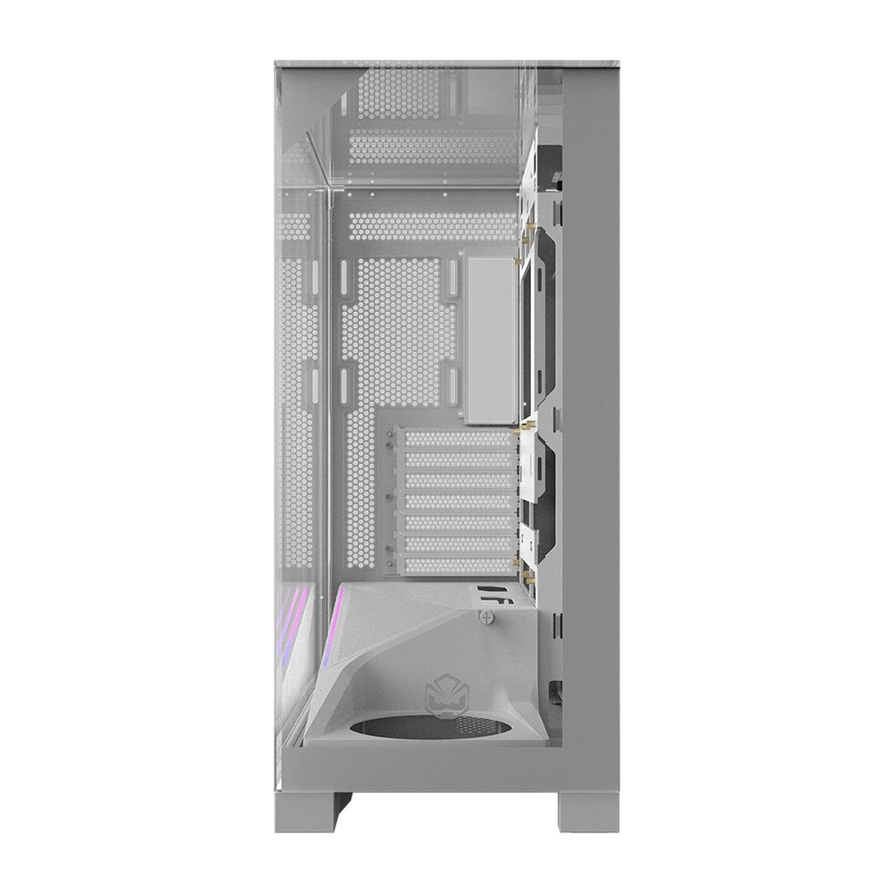 Gabinete Gamer PCYES Forcefield Dome, Mid Tower, RGB, Lateral em Vidro, White Ghost - Gffdwg