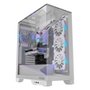 Gabinete Gamer PCYES Forcefield Dome, Mid Tower, RGB, Lateral em Vidro, White Ghost - Gffdwg