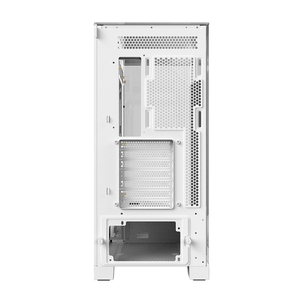 Gabinete Gamer PCYES Forcefield Dome, Mid Tower, RGB, Lateral em Vidro, White Ghost - Gffdwg