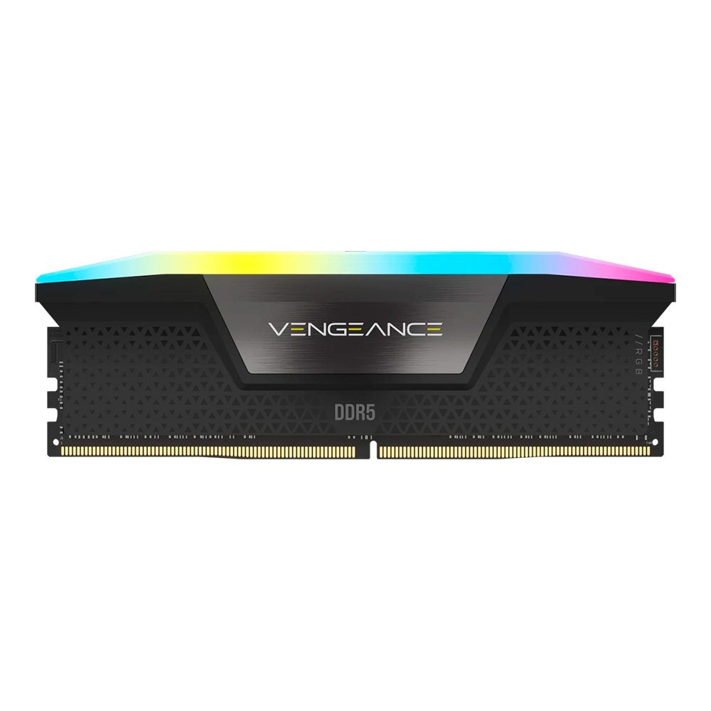 Memória RAM Corsair Vengeance, RGB, 16GB (2x8GB), 5200MHz, DDR5, CL40, Intel XMP, Preto - CMH16GX5M2B5200C40