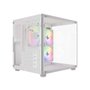 Gabinete Gamer Bluecase Pure Pro BG-064, Micro-ATX, Mini-ITX, 3x Fans Rainbow, Lateral em Vidro, Branco - BG-064PWBX