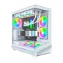 Gabinete Gamer Montech Sky 3, Mid Tower, Vidro Temperado, 4 Fans ARGB, ATX, Branco - SKY3W