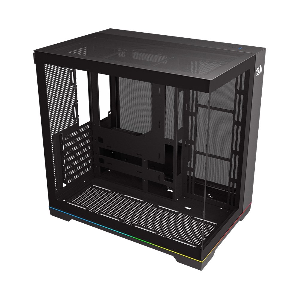 Gabinete Gamer Redragon Scalpel, Mid Tower, ATX, ARGB, Aquário com Fita de LED, USB 3.0, Sem FANs, Preto - GC-628 Gabinete Gamer Redragon Scalpel, Mid Tower, ATX, ARGB, Aquário com Fita de LED, USB 3.0, Sem FANs, Preto - GC-628