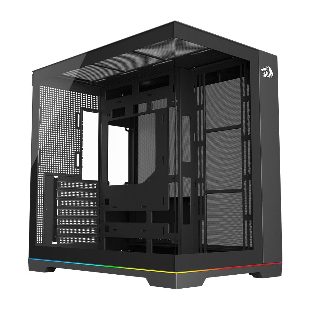 Gabinete Gamer Redragon Scalpel, Mid Tower, ATX, ARGB, Aquário com Fita de LED, USB 3.0, Sem FANs, Preto - GC-628 Gabinete Gamer Redragon Scalpel, Mid Tower, ATX, ARGB, Aquário com Fita de LED, USB 3.0, Sem FANs, Preto - GC-628