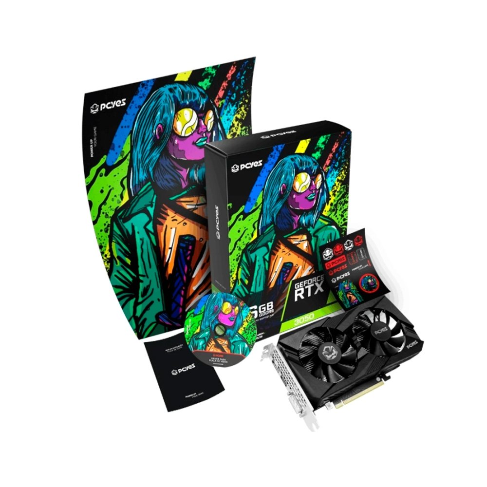 GPU PCYES RTX 3050 6GB GDDR6 | KaBuM!