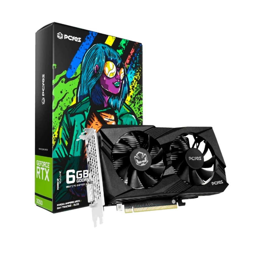 グラフィックボード　(RTX3050 GDDR6 6GB) GPU PCYES RTX 3050 6GB GDDR6 | KaBuM!