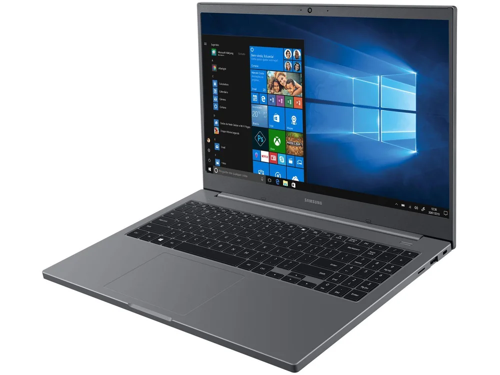Notebook Samsung Intel Celeron 6305, 4GB RAM, SSD 256GB, 15.6 Polegada Full HD, Windows 10, Cinza Chumbo - Np550xda-ko3br Notebook Samsung Intel Celeron 6305, 4GB RAM, SSD 256GB, 15.6 Polegada Full HD, Windows 10, Cinza Chumbo - Np550xda-ko3br