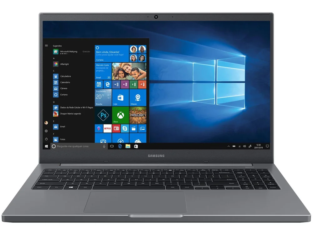 Notebook Samsung Intel Celeron 6305, 4GB RAM, SSD 256GB, 15.6 Polegada Full HD, Windows 10, Cinza Chumbo - Np550xda-ko3br Notebook Samsung Intel Celeron 6305, 4GB RAM, SSD 256GB, 15.6 Polegada Full HD, Windows 10, Cinza Chumbo - Np550xda-ko3br