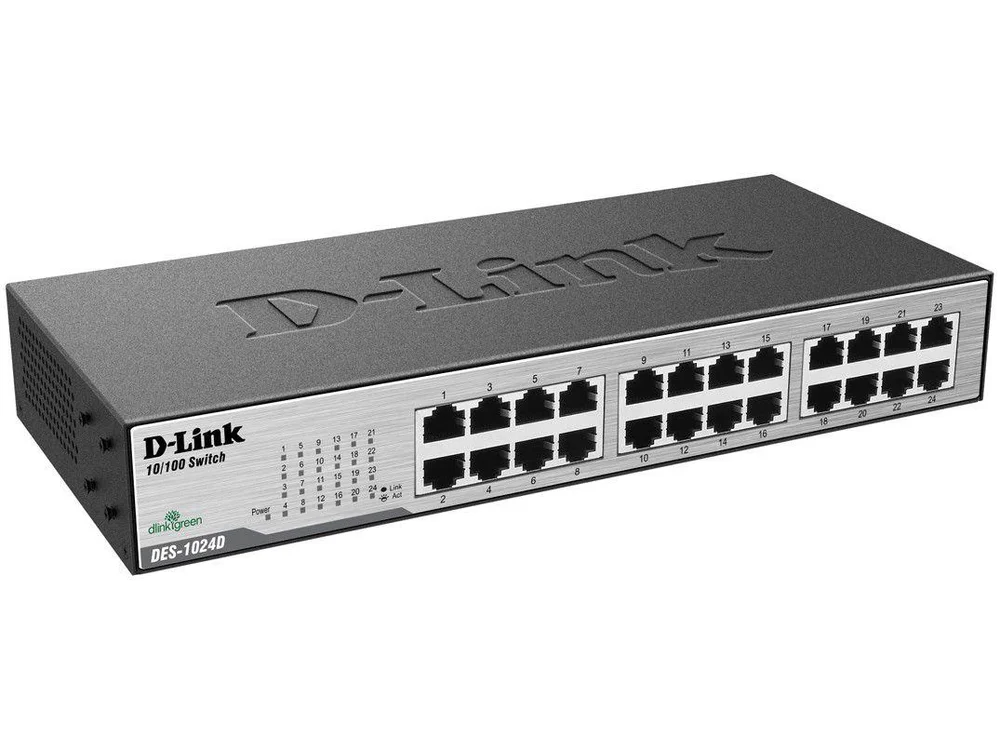 Switch DLink FastEthernet 24 Portas Kabum