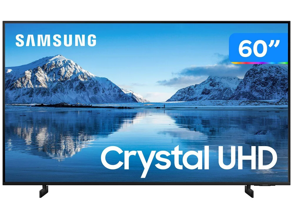Smart TV Samsung Crystal 60 Polegadas 4K, UHD, Design Slim, Som Em Movimento, Virtual Visual, Sem Cabos - 60AU8000 Smart TV Samsung Crystal 60 Polegadas 4K, UHD, Design Slim, Som Em Movimento, Virtual Visual, Sem Cabos - 60AU8000