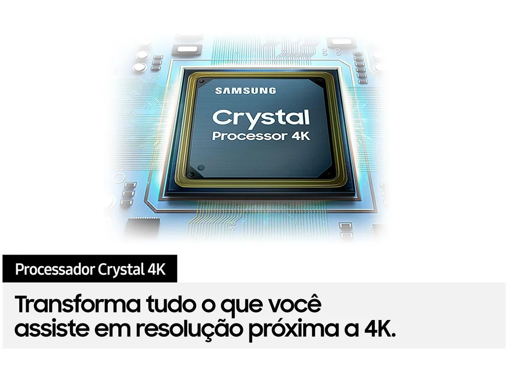 Smart TV Samsung Crystal 60 Polegadas 4K, UHD, Design Slim, Som Em Movimento, Virtual Visual, Sem Cabos - 60AU8000 Smart TV Samsung Crystal 60 Polegadas 4K, UHD, Design Slim, Som Em Movimento, Virtual Visual, Sem Cabos - 60AU8000