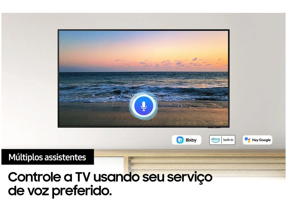 Smart TV Samsung Crystal 60 Polegadas 4K, UHD, Design Slim, Som Em Movimento, Virtual Visual, Sem Cabos - 60AU8000 Smart TV Samsung Crystal 60 Polegadas 4K, UHD, Design Slim, Som Em Movimento, Virtual Visual, Sem Cabos - 60AU8000