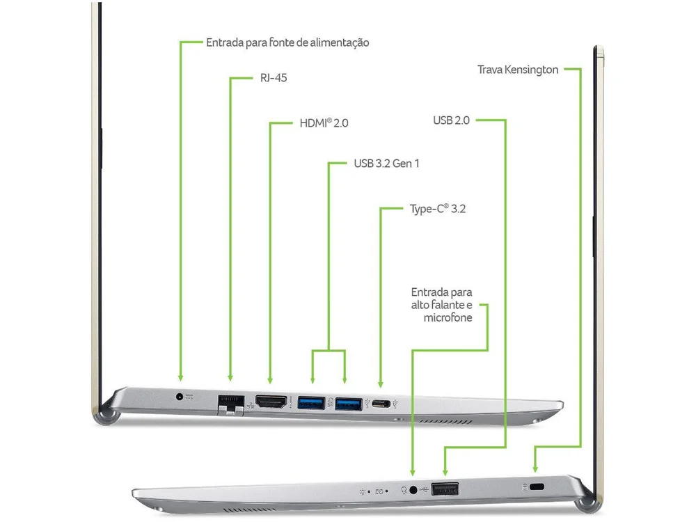 Notebook Acer Aspire 5 A514-54-52TY, Intel Core i5 11a Geração, 8GB, 256GB SSD, 14" Full HD, Windows 11 Home Notebook Acer Aspire 5 A514-54-52TY, Intel Core i5 11a Geração, 8GB, 256GB SSD, 14" Full HD, Windows 11 Home
