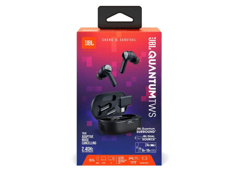 【新品】JBL QUANTUM TWS JBL, Fone de Ouvido Gamer, Quantum TWS, Sem Fio, Bluetooth, Com